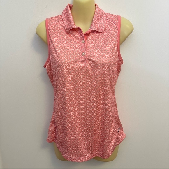 Greg Norman Collection Peachy Pink Sleeveless Golf Polo size S - Picture 1 of 6
